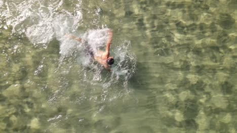 Swimming-Sea-Aerial-View-Holiday