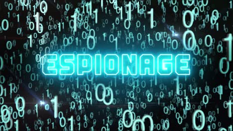 bluish espionage concept with digital code