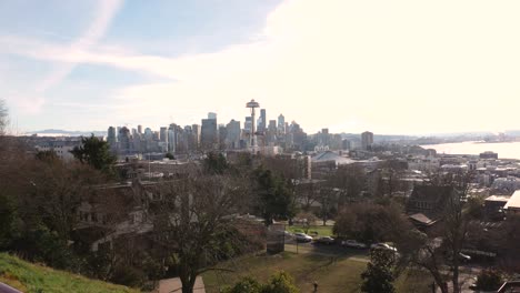 seattle skyline and cityscape with the space needle