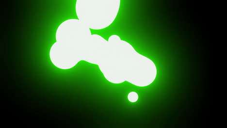 abstract glowing circles on green background