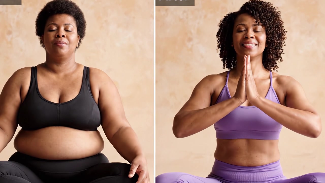 Un viaggio di trasformazione: abbracciare la scoperta di sé e il benessere attraverso lo yoga e la meditazione, evidenziando la forza interiore e la resilienza.