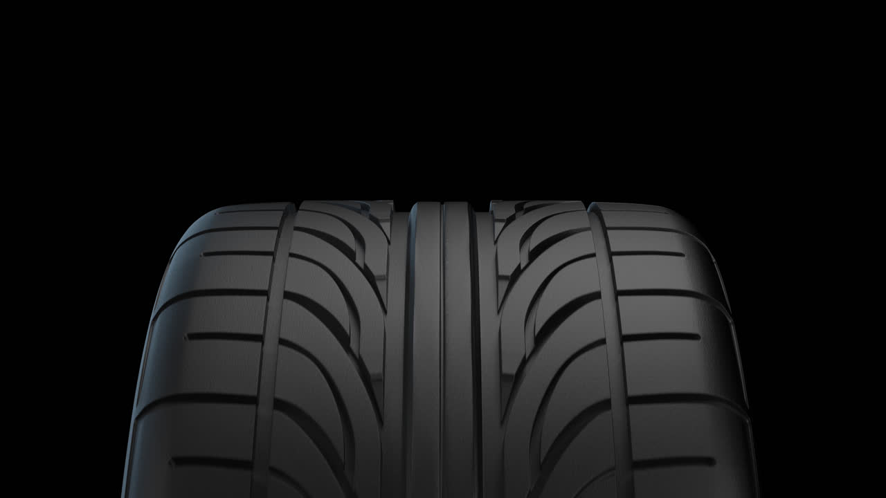 кольцевое вращающееся колесо автомобиля с альфа-каналом