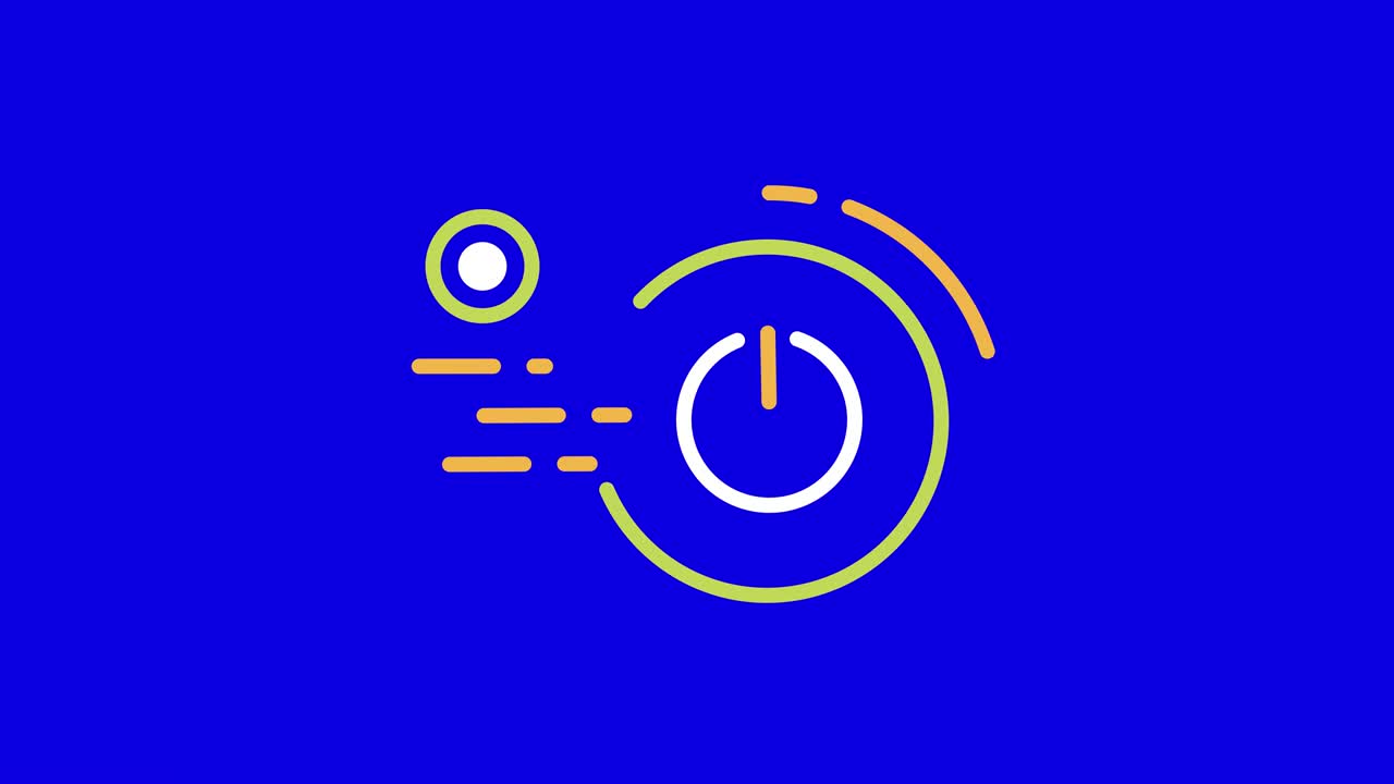 4k video of cartoon target on blue background.