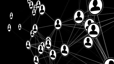 digital interface with user icons