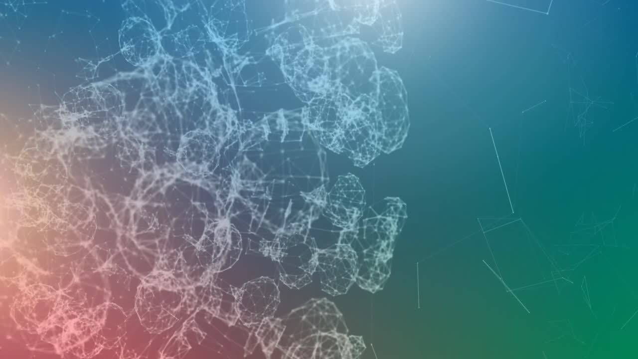 animación de la estructura del adn girando sobre un fondo azul brillante