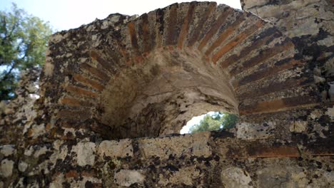 butrint, albania, a window opening in the ruins of an ancient roman city