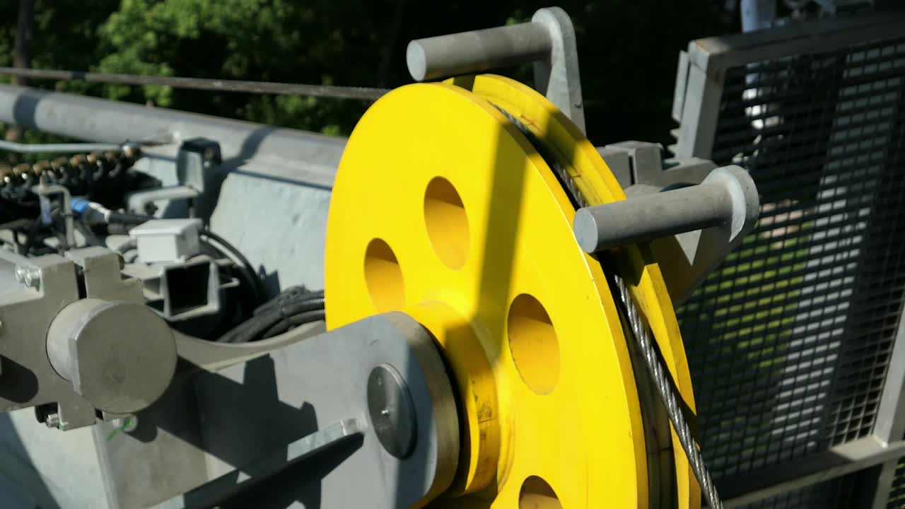 mecanismo de rueda de elevación del teleférico