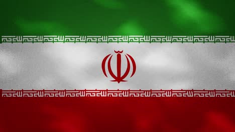 iran dense flag fabric wavers, background loop