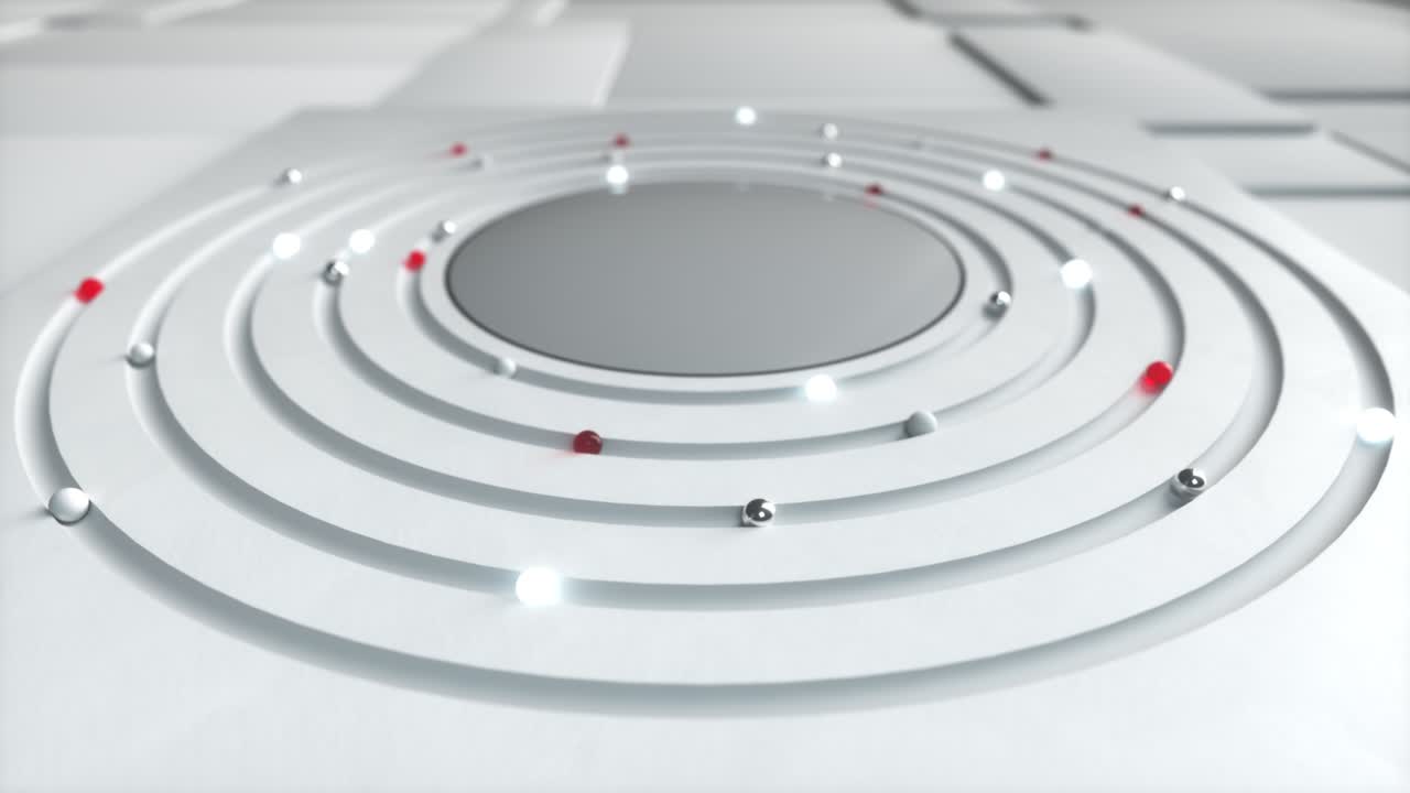 추상적인 원자 모형 일러스트레이션