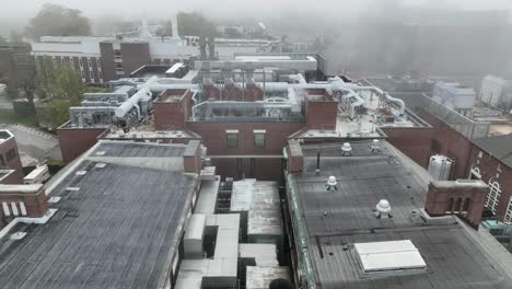 fog surrounding a factory