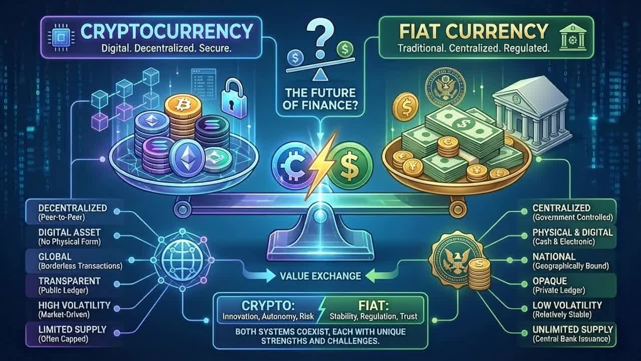 The Future of Finance: Cryptocurrency vs. Fiat Currency