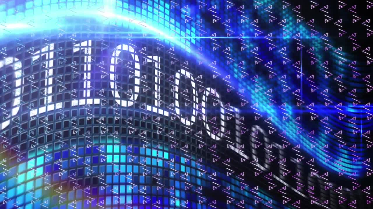 animación de filas de patrones que giran sobre codificación binaria y procesamiento de datos