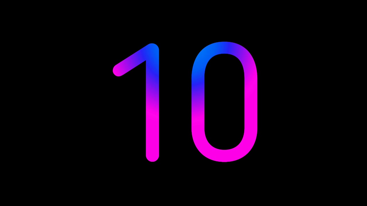 Luce al neon Numero 11 Animazione Gradiente Luminoso Blu Rosa Digitale Futuristico LED Loop Numerico Sfondo Scuro Astratto Tecnologico Grafica in Movimento