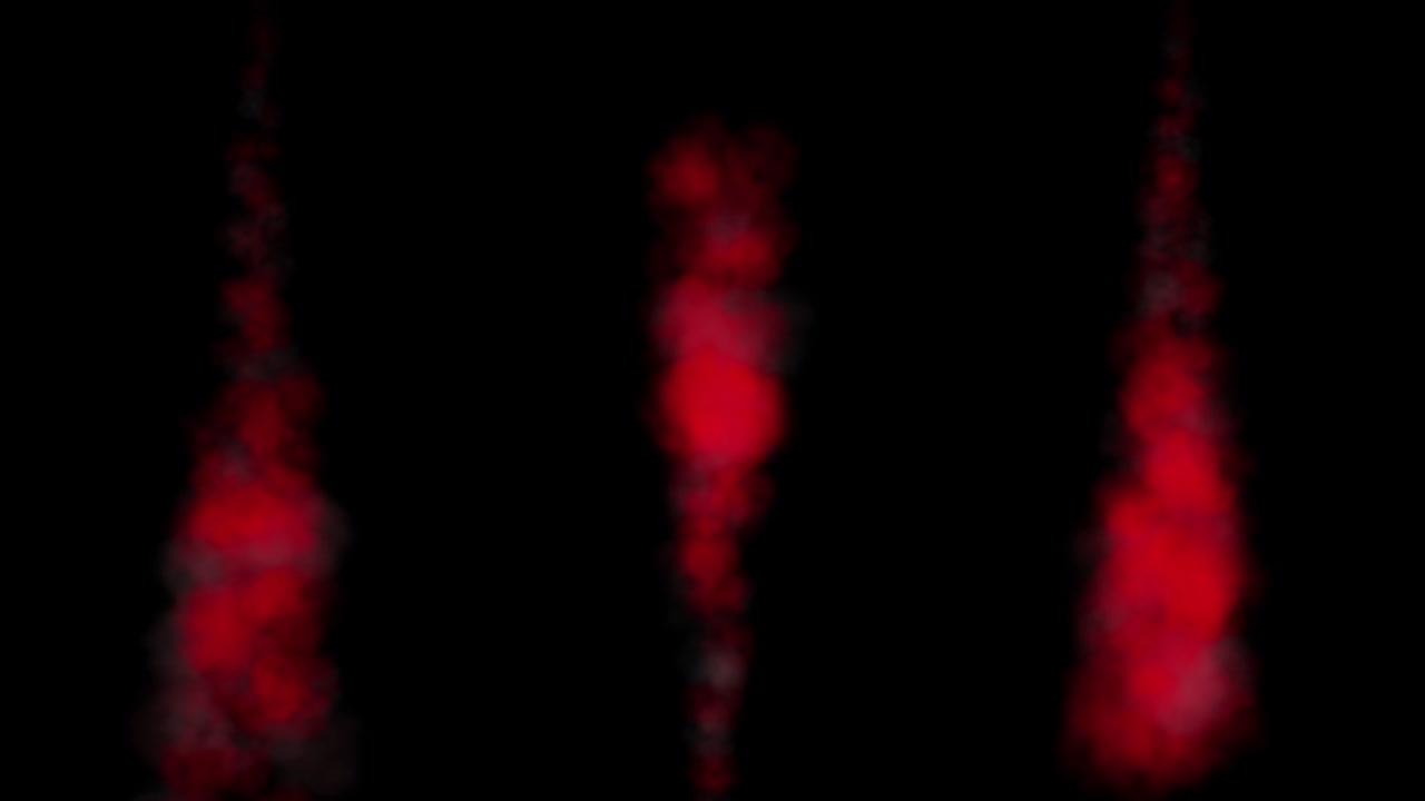 las partículas de color que soplan el humo animación gráficos de movimiento