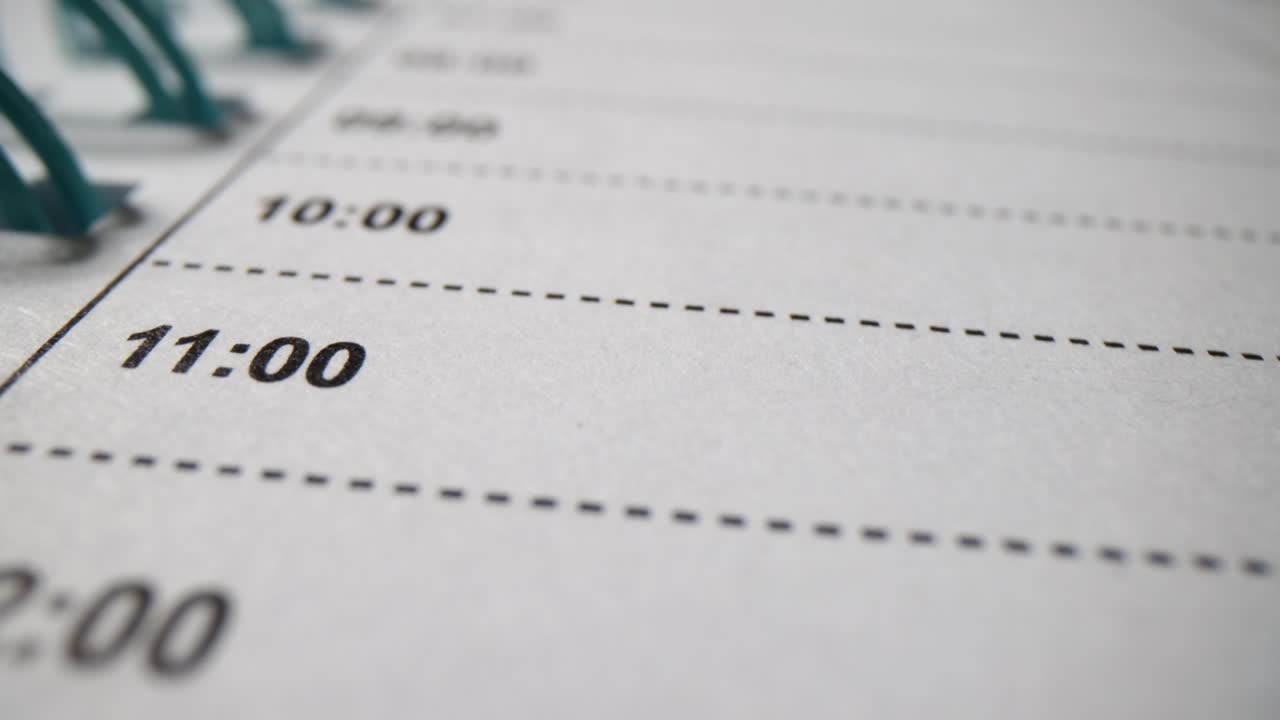 Programma cartaceo per la pianificazione di riunioni di lavoro ed eventi