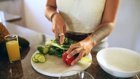 Making-her-favourite-salad