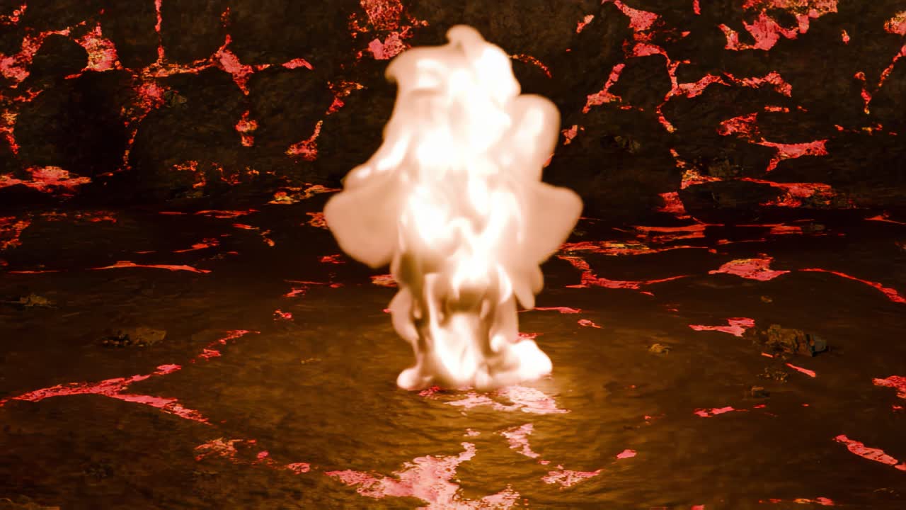 용암 화재 시레이션