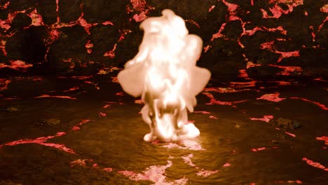 simulación de fuego de lava