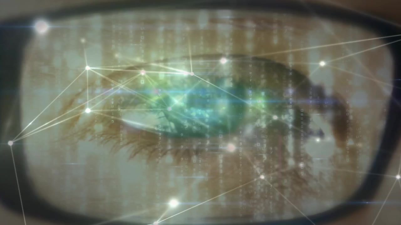 Animazione di una rete di connessioni su sfondo bianco.