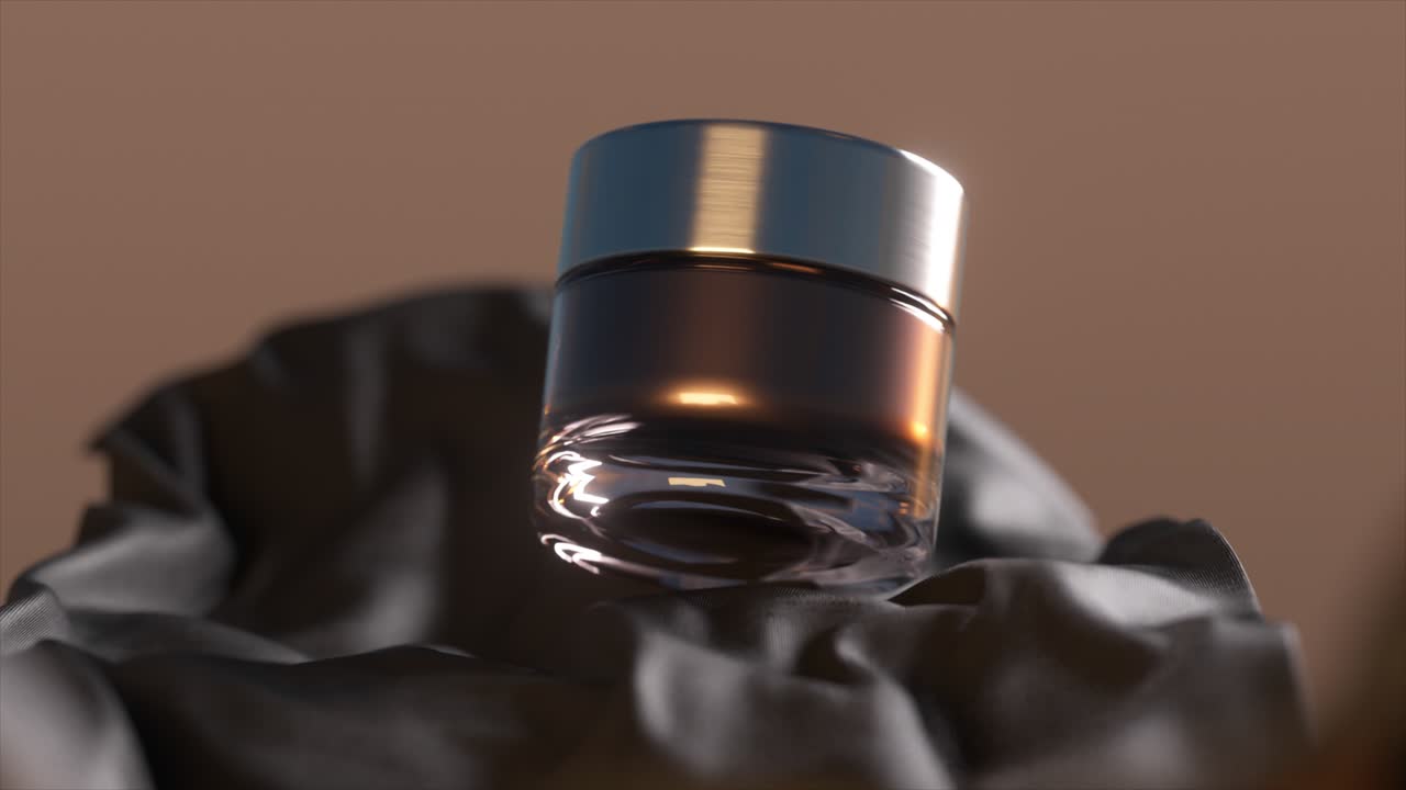 천에 럭셔리 크림 항아리 모