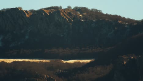zoomed panorama view of a mountain in abruzzo