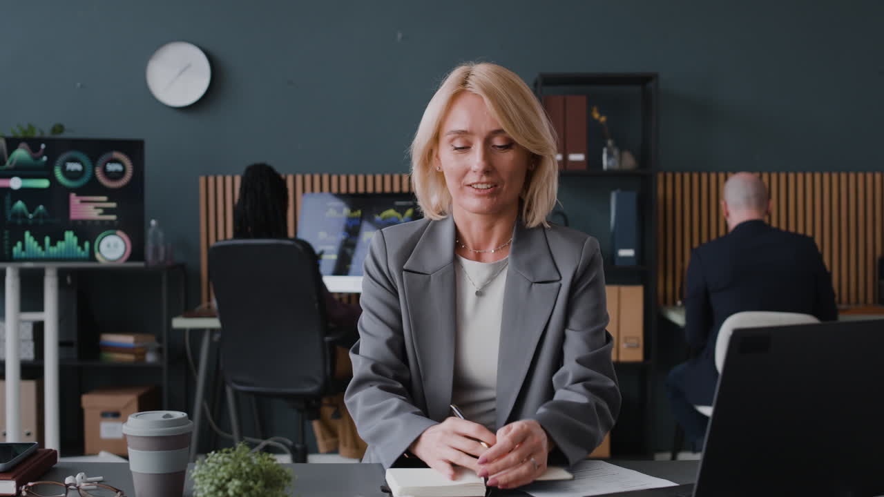 Business Meeting in Modern Office