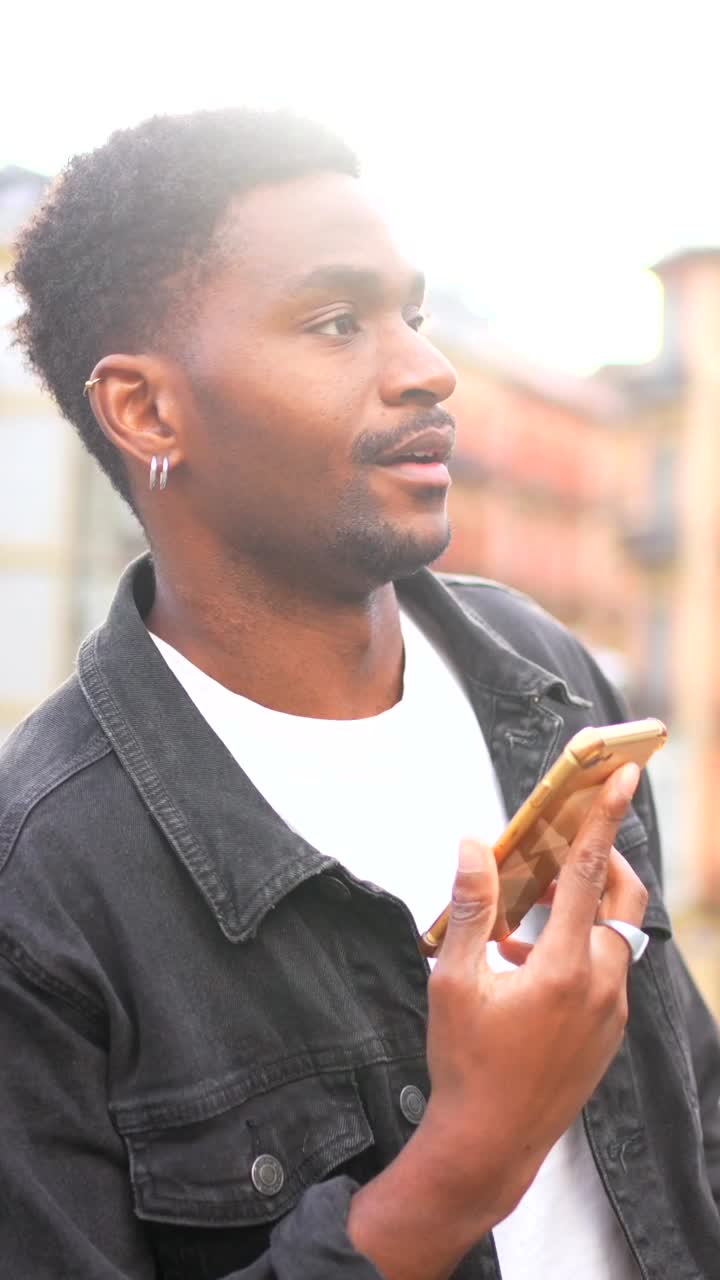 Man using phone in the city