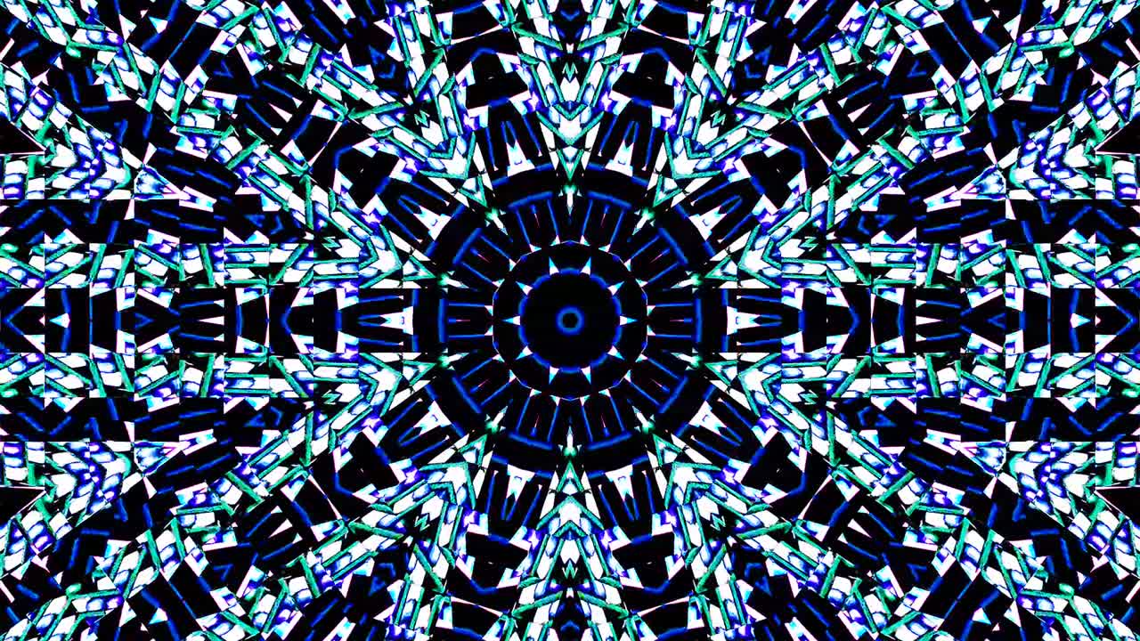 circle shape of line wave motion, colorful, on black background