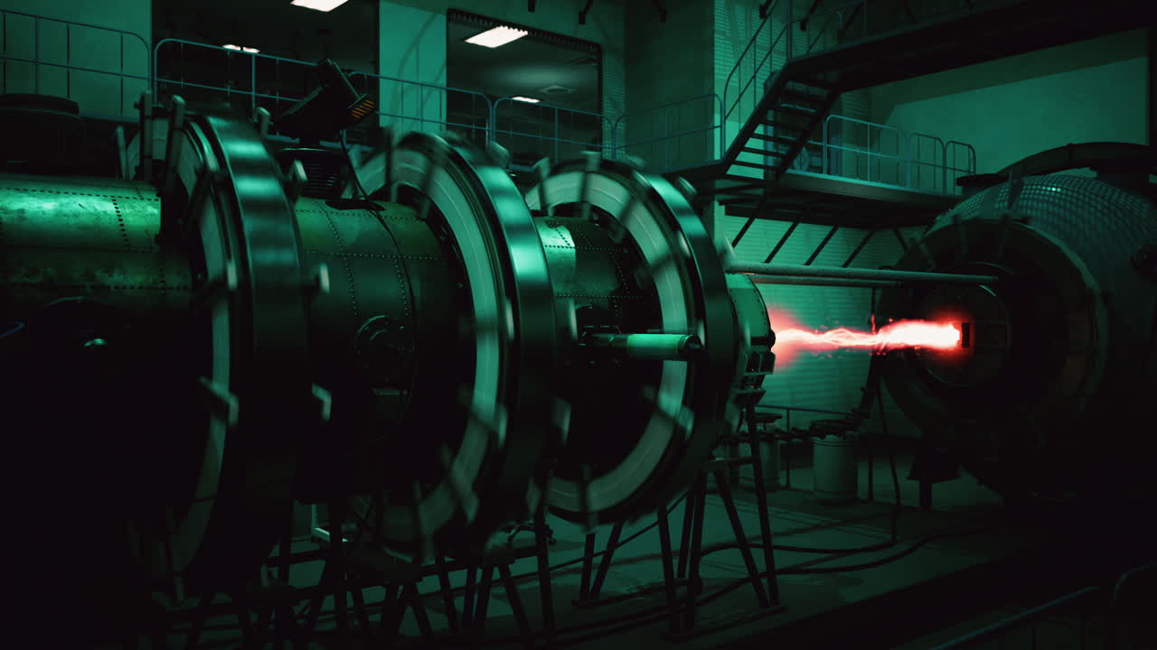 plasma eléctrico en un reactor futurista