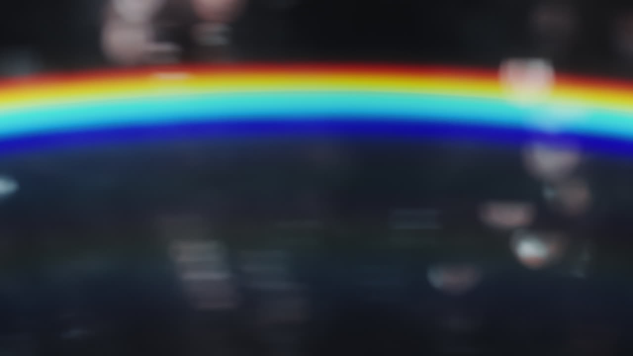 Rainbow Light Dispersed through Prism