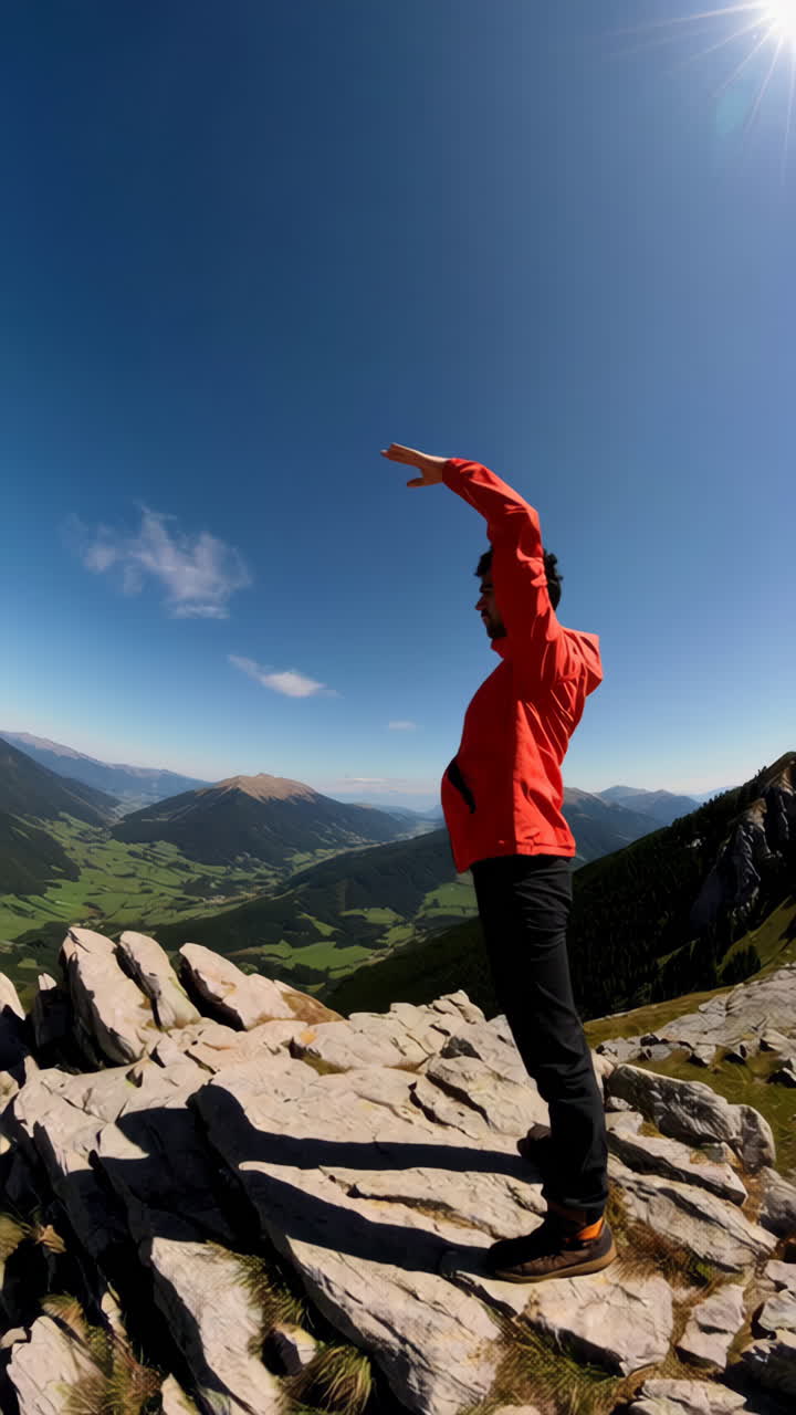 Hiking Adventure on a Mountain Summit