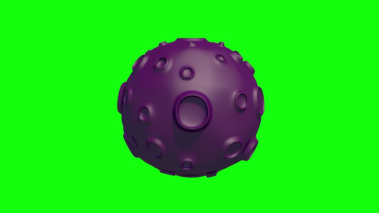 8 diferentes animaciones 3d de dibujos animados planeta luna cráter pantalla verde cómic espacio clave de croma
