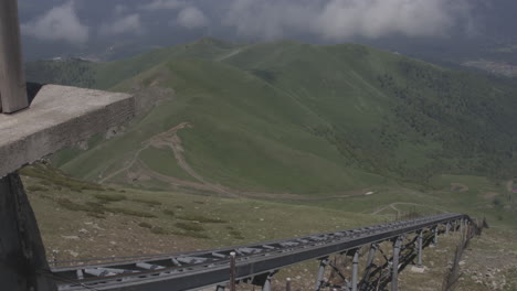 Caucasian-Mountains-Of-Georgia-Under-White-Clouds-And