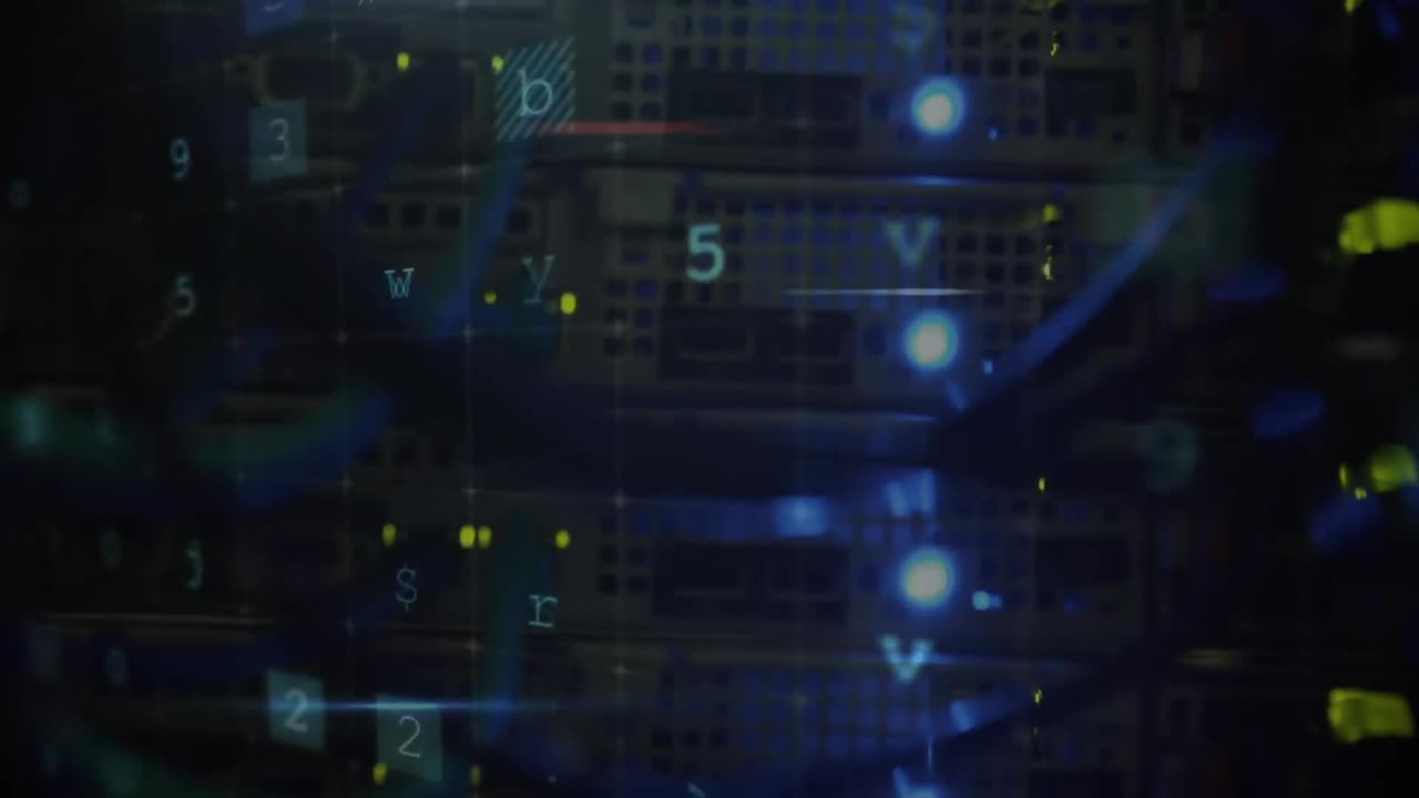 Digital composite of a cyber attack