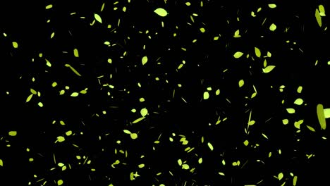 yellow dead leaves, autumn leaves, autumn, particles that emerge, motion graphics