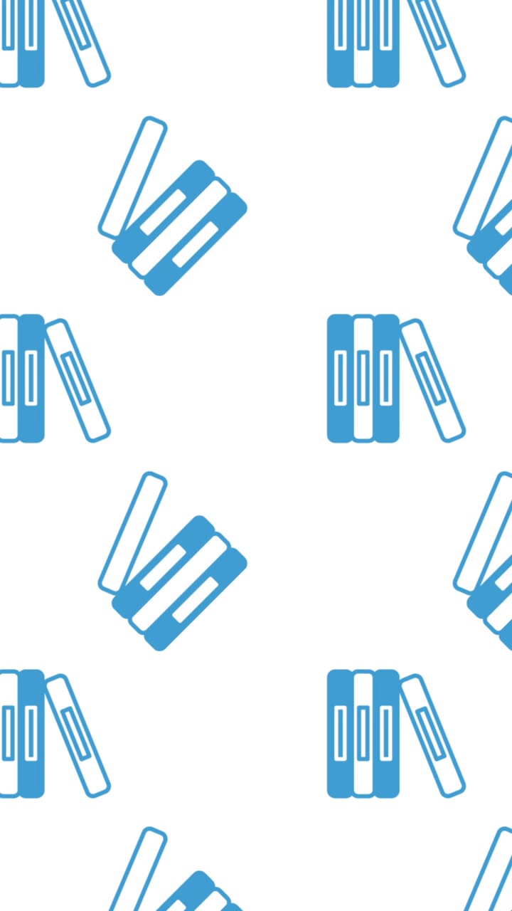 Animation of school items icons moving on white background