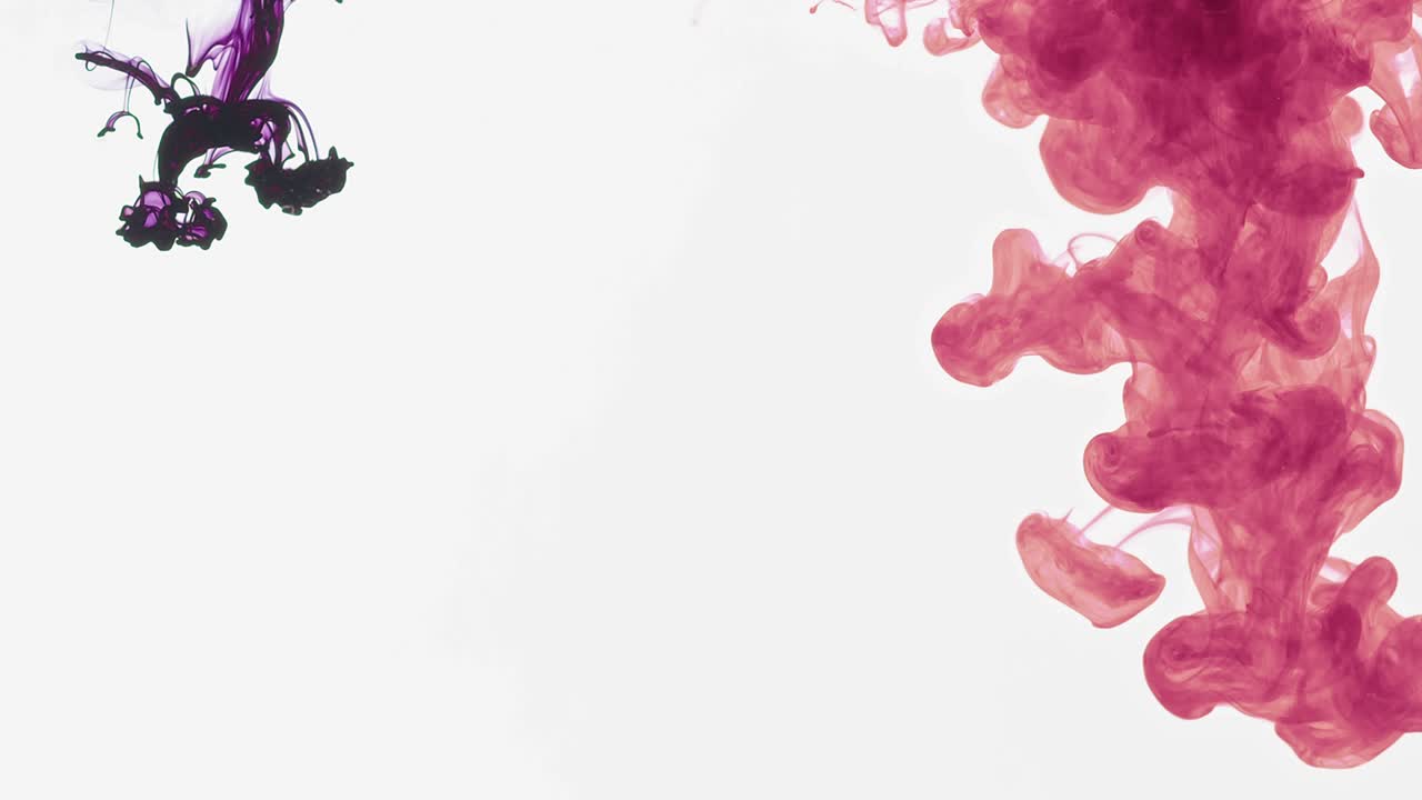 abstracto orgánico hipnótico tinta fractal pintura de colores se extiende en el agua