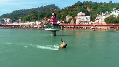 Schöne-Aussicht-Auf-Ganga-Ghat,-Har-Ki-Pauri,-Uttarakhand,-Indien