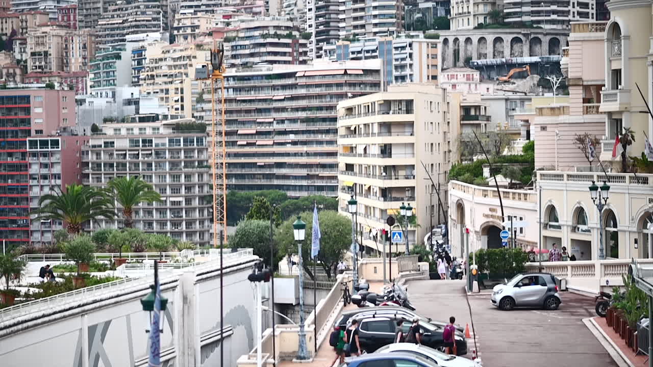 Streets with cars in Monte Carlo district in Monaco