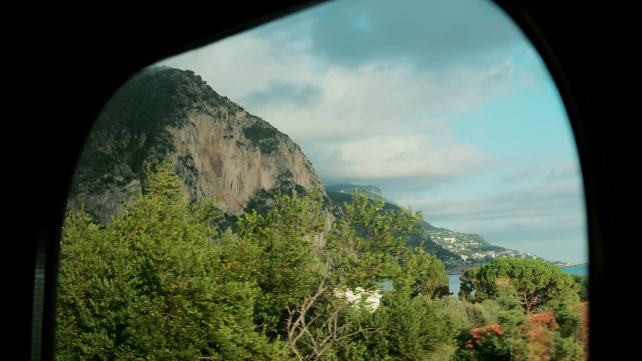 View of the hills surrounding Beaulieu-sur-Mer, picturesque town on the French Riviera