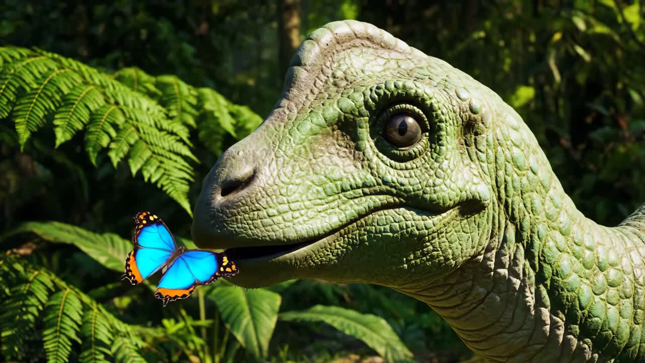 Dinosaur with Butterfly