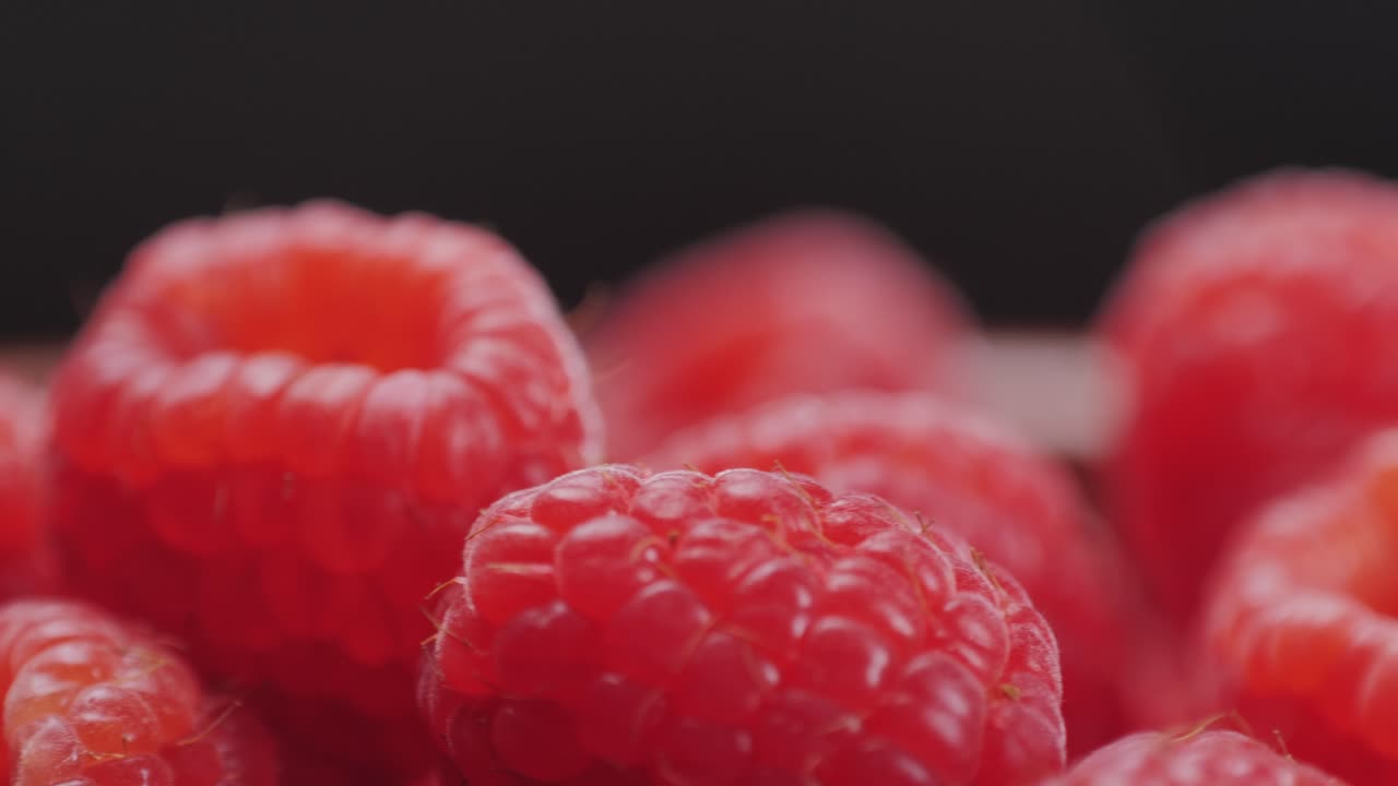 신선한 라즈베리의 클로즈업