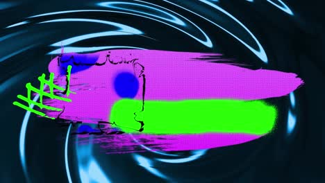 animación de formas abstractas coloridas en movimiento en el espacio digital
