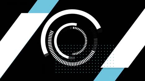 animation of white scope scanning, data processing and spinning