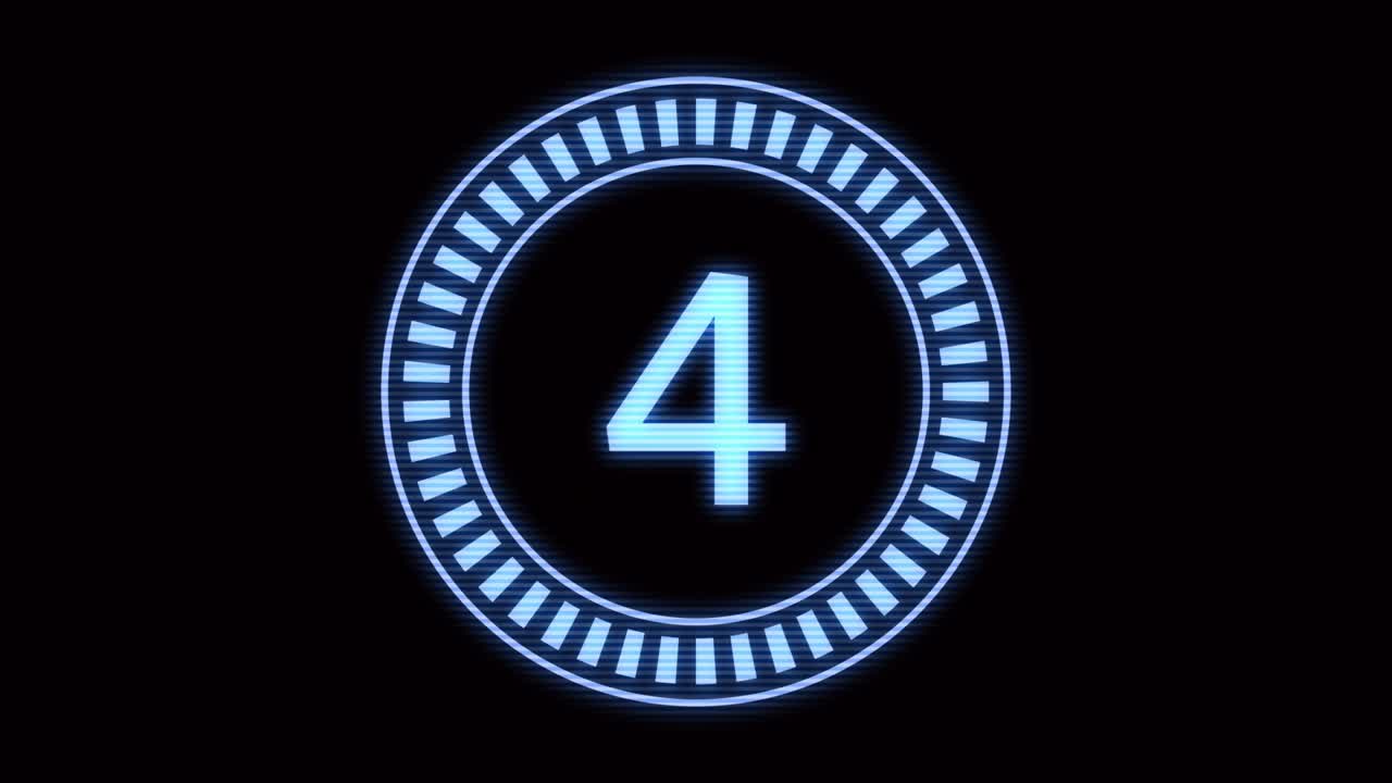 Simple Cyber-style Countdown Animation: 10 Seconds Go