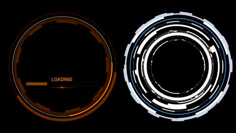 interfaz de objetivos. radar de datos del círculo de hud. 2 elementos de hud