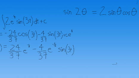 Animación-Del-Procesamiento-De-Datos-Matemáticos-Sobre-Fondo-Azul