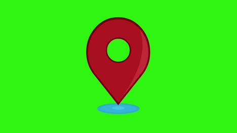 animación en bucle del icono del sistema de posicionamiento global