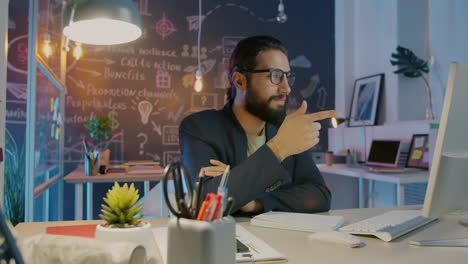 businessman working on computer in office