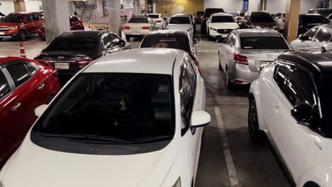 cars parked in a parking garage